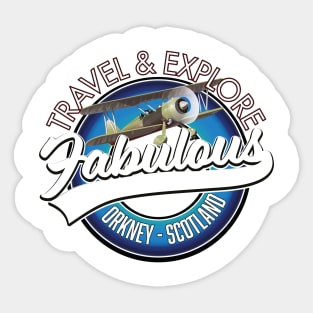 travel explore fabulous Orkney Scotlands logo Sticker